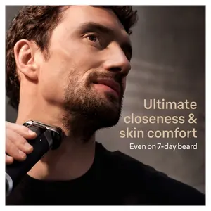 Afeitadora Eléctrica de Lámina Serie 9 PRO, Doble Cuchilla, Recargable por USB, Base de Carga, 9517s, Plateado Galvano, 60 Minutos de Autonomía - Product Image 1