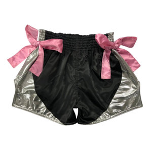 Short de sport unisexe en satin de soie à taille élastiquée avec broderie personnalisée pour le Muay Thai et les arts martiaux - Product Image 5