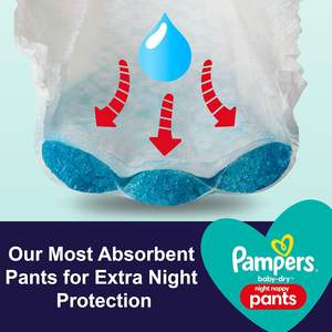 Pampers Baby-Dry Night Nappy Pants Taille 6 24 couches de nuit pour bébés de 15 kg+ - Product Image 4