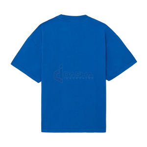 T-shirt ample et surdimensionné noir personnalisé pour hommes Streetwear de haute qualité en coton biologique 100% à épaules tombantes solide vente en gros OEM - Product Image 2