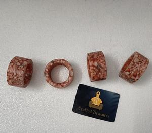 Best Selling Napkin Rings Natural Stone Terrazzo Embedded <b>Epoxy</b> <b>Resin</b> Wedding Table Decorations Napkin Ring Holder At best <b>Price</b> - Product Image 3