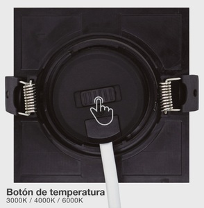 Anello LED da incasso, quadrato, nero, a temperatura regolabile, 7W, 85x85mm (GSC 200400021) - Product Image 4