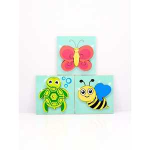 Montessori Animal <b>PUZZLE</b> SET 3 Educational Jigsaw <b>Puzzle</b> Game for Children 2 4 Years Encourages Learning Problem Solving <b>Box</b> - Product Image 1
