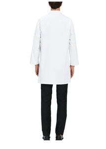 Blouse de laboratoire professionnelle unisexe Blouse de laboratoire médical blanche longue et respirante pour les médecins scientifiques Fermeture à boutons en coton mélangé - Product Image 2