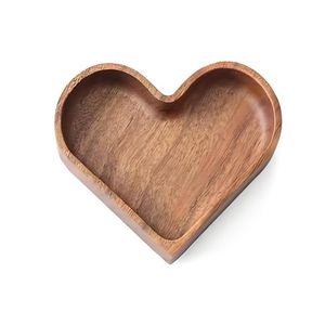 Handmade Acacia Wood <b>Heart</b>-Shaped <b>Bowl</b> for Serving Unique Wooden Design - Product Image 5