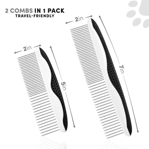 Peine para Perros de Diseño Simple con Dientes de Acero Inoxidable y Mango Antideslizante para Eliminar el Pelo y Desenredar para el Cuidado de Mascotas - Product Image 3