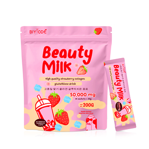 Bebida de Belleza Diaria de Colágeno y Glutatión con Sabor a Batido de Fresa, Marca Privada ODM - Product Image 1