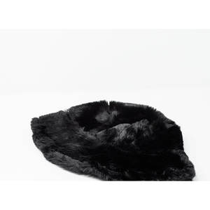 Sombrero de Pescador Sólido Negro de Tela de Felpa de Terciopelo, Casual de Invierno, con Bordado 3D, Reversible, con Lazos, 100% Poliéster, Unisex para Adultos - Product Image 2