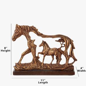 Décoration de bureau à domicile Petite taille Plaqué Bronze Vintage Fait à la main Cheval de marche Statue Sculpture en métal à bas prix - Product Image 6