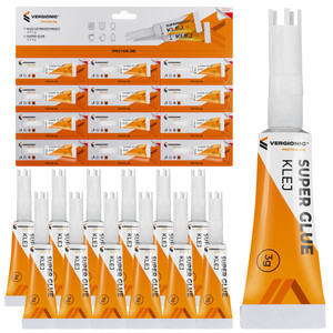 VERGIONIC Pegamento Líquido de Montaje Universal de Secado Rápido y Fuerte, 12 Piezas Cianoacrilato en Blíster de 3g Hecho en China - Product Image 1