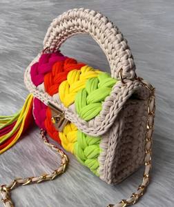 Fournisseurs en gros d'Inde de sacs à main d'été fourre-tout faits main écologiques au crochet - Product Image 3