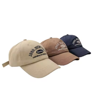 Casquette de baseball unisexe en toile de denim avec logo brodé et image tropicale vintage, 100 % coton, tendance, haute qualité, 5 panneaux