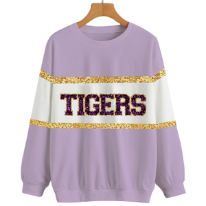 Designer Game Day <b>Sweatshirts</b> for <b>women</b> 100% Cotton with Personalized Team Name | Sequined Design Make in India - Product Image 4