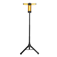 Lampe de travail télescopique 3 panneaux en alliage d'aluminium 2500Lm trépied Lampe de travail USB magnétique pour camping garage Lampe de travail LED rechargeable