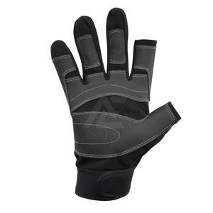 Gants de navigation résistants à l'eau et très résistants avec protection en cuir pour la paume, pour la navigation de plaisance, la pêche et le confort en plein air - Product Image 2