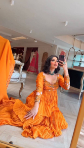 Vestido étnico moderno para adultos Tela de imitación Georgette Diseñador indio paquistaní Palazzo Traje Sharara para mujeres Ocasiones especiales - Product Image 3