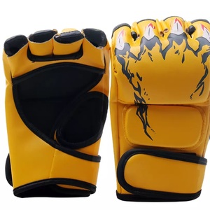 ถุงมือชกมวย MMA ครึ่งนิ้วทำจาก PU ถุงมือชกมวยสำหรับผู้ชายและผู้หญิง Gaf MMA ออกแบบโลโก้ได้ตามที่ต้องการ - Product Image 5