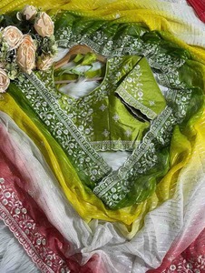 ขายส่ง OEM รับออเดอร์จำนวนมาก เสื้อผ้าสำหรับงานเทศกาลทันสมัย น้ำหนักเบา ผ้าจอร์เจตต์ปักลาย ไม่ยับ แห้งเร็ว สำหรับงานปาร์ตี้ - Product Image 4