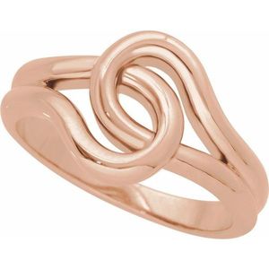 Stuller Interlocking <b>Ring</b> 57971:102P 14KR for Gift Occasions - Product Image 4