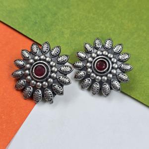 Pendientes de Plata Oxidada Antigua para Mujer, Regalo para Ella - Product Image 1