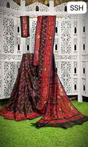 Exclusivo Saree de Boda Ligero de Algodón y Seda Jamdani con Motivo Karat, Diseño BP Dhakai, Blusa Ecológica de Secado Rápido y Antibacteriana - Product Image 4