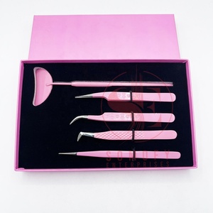 Pinzas para Pestañas de Acero Inoxidable de Alta Calidad, Punta Lisa de 10 mm, Kit de Pinzas Antiestáticas con Espejo, Herramienta de Maquillaje Sostenible - Product Image 4