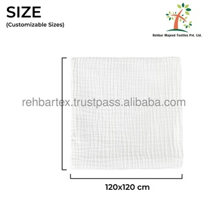 Manta Envolvente para Bebé 100% Algodón Muselina Arrugada, Envoltura Ligera y Suave para Recién Nacidos, Agradable al Tacto, Tamaño Personalizado y Múltiples Colores - Product Image 4