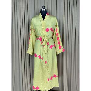 Recycled Silk Sari Women's Kimono Boho Chic Vintage <b>Beach</b> Cover Dress Resort Wear <b>Robe</b> Gypsy House Regal Swimsuit Cover Ups - Product Image 1