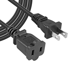 Cable de Alimentación CA de 5 Núcleos, 15 Pies, Polarizado Macho a Hembra de 2 Puntas, Cable de Extensión 16AWG 125V - Product Image 1