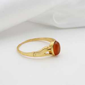 Anillo de piedras preciosas de latón con diseño de abrazo chapado en oro de 18 quilates, accesorio exclusivo de moda para mujeres, hombres, parejas, aniversario de compromiso - Product Image 6