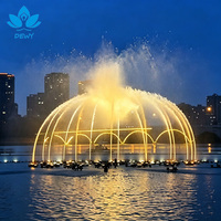 Fontaine commerciale extérieure DEWY Swing en acier inoxydable, jet d'eau ondulante synchronisé avec la musique et le spectacle de lumière, pour la décoration de la place de la ville