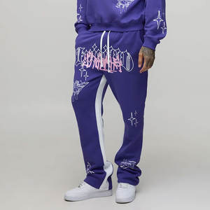 Survêtement en nylon personnalisé avec veste coupe-vent et pantalon empilés, survêtement en polyester deux pièces pour homme, coupe-vent pour homme - Product Image 5