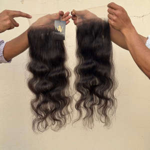 13x4 13x6 HD dentelle fermeture frontale perruques de cheveux humains pré-plumés 13x6 cheveux de vague de corps extensions de cheveux humains bruts - Product Image 2