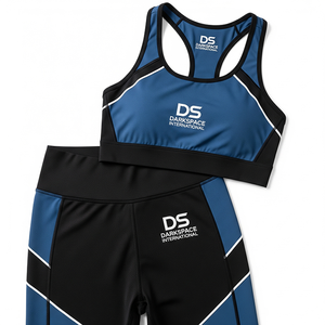 Women's Factory-Made Elastic Waist Yoga Sets Skinny Top Shorts Shorts with Front Logo Solid Pattern Gym <b>Sports</b> <b>Apparel</b> Hot Sale - Product Image 4