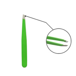 Pinzas para Extensión de Pestañas y Cejas de Acero Inoxidable de Alta Calidad al por Mayor, con Punta Inclinada, Logotipo Personalizado y Diseño Ecológico - Product Image 4