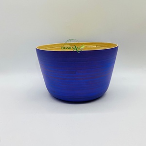 Handmade Traditional Vintage Bamboo Salad <b>Bowl</b> <b>Set</b> Customized Eco-Friendly Disposable Wood <b>Bowl</b> <b>Soup</b> Dinnerware for Picnic - Product Image 4