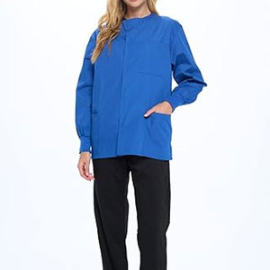 Cómodo logotipo personalizado colores enfermera Scrub chaquetas tela suave OEM venta al por mayor mujeres médico Scrub chaquetas de calidad superior - Product Image 4