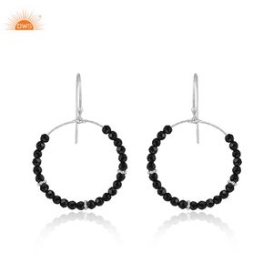 Pendientes colgantes de piedras preciosas de ónix negro Natural de Plata de Ley 925 de la mejor calidad para mujer, fabricante de joyería personalizada - Product Image 3