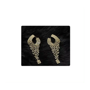Bijoux en diamant CVD Boucles d'oreilles fantaisie Boucles d'oreilles en diamant CVD en or jaune 14kt Boucles d'oreilles diamants CVD Fabricant de bijoux de mode - Product Image 6