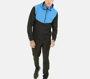 Nouveauté 2025 100% survêtement en nylon zippé en polyester imprimé patchwork ensemble veste et pantalon coupe-vent pour hommes - Product Image 3