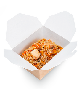 กล่องพับได้ OSQ 900 แบบขายส่ง กล่องคราฟท์สำหรับอาหารแบบนำกลับบ้าน ป้องกันคราบไขมันและกันรั่วซึม พร้อมใช้งานสำหรับร้านจัดเลี้ยง ร้านอาหาร และร้านกาแฟ - Product Image 1