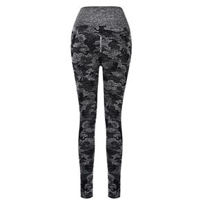 Best Selling Ladies High Waist Fitness Yoga Pants Mid Waist <b>Fleece</b> Printed <b>Leggings</b> with Pocket Plus Size Whole Sale Price - Product Image 5