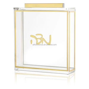 Porte-cartes de bénédiction en acrylique 2025 avec jeu de bancs en lucite dorée à paillettes avec Birchat Hamazon - Product Image 2