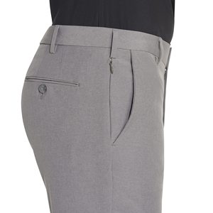 Pantalones informales de corte clásico para hombre, tela ligera con cierre de cremallera y diseño de pierna recta para ropa de trabajo formal - Product Image 5