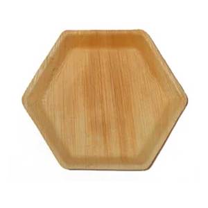 Assiettes hexagonales biodégradables en feuille de palmier Areca pour des solutions de vaisselle écologiques et jetables sûres - Product Image 4