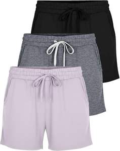 กางเกงขาสั้นผู้หญิง ใส่สบายๆ ในฤดูร้อน น้ำหนักเบา ระบายอากาศได้ดี ผ้าฝ้ายผสม เอวยางยืด นุ่ม ยืดหยุ่นได้ ใส่สบาย เหมาะสำหรับใช้ในชีวิตประจำวัน - Product Image 1