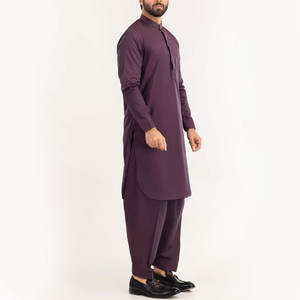 Vestido de moda shalwar kameez para hombre, traje masculino de gama alta con diseño de Eid, Kurta y shalwar - Product Image 3