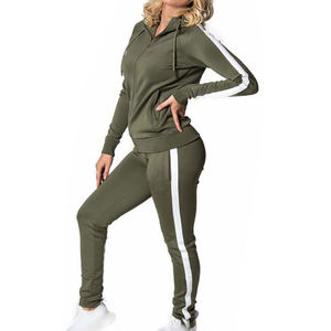 Ensemble de survêtement pour femmes de haute qualité en gros, survêtement décontracté à capuche, vêtements de sport d'extérieur, vêtements de sport ajustés, ensemble de survêtement - Product Image 2