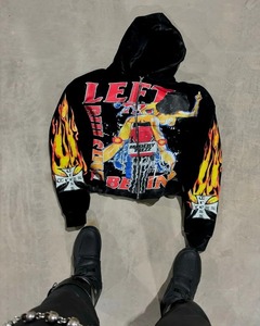 Básicos de alta calidad, sudadera de mezcla de algodón 100% algodón visita bordado antiguo logotipo personalizado térmico Puff estampado al por mayor - Product Image 3