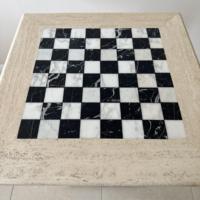 Table d'échecs en pierre de travertin naturel Table de jeu en marbre de luxe fabriquée à la main Fabricant de conception personnalisée